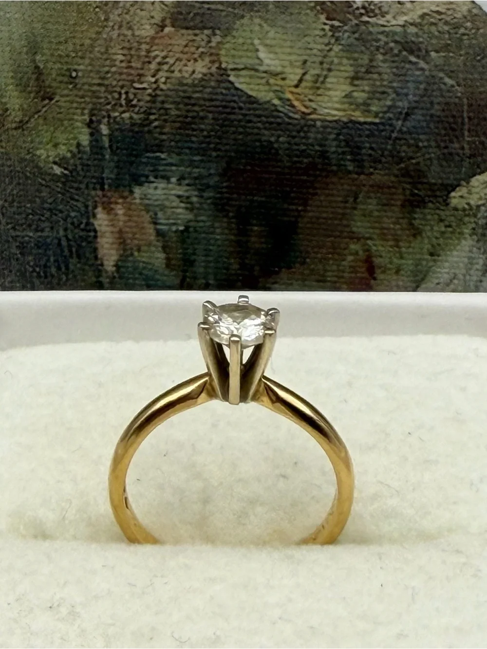 Classic 14k Gold with .5 Solitaire Diamond Engagement Ring - size 5.25